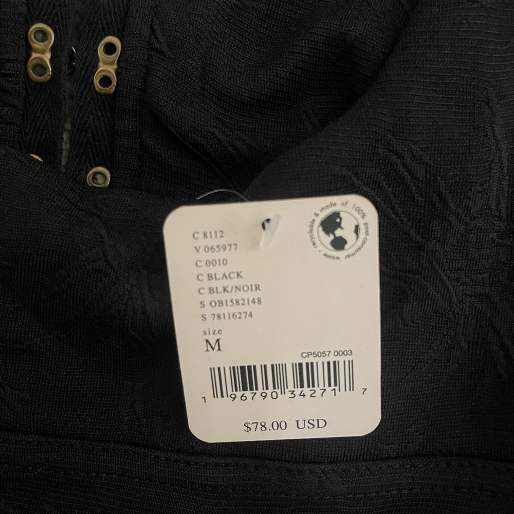 Free People Black Sleeveless Bustier Crop Top - Picture 3 of 3